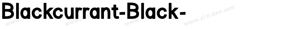 Blackcurrant-Black字体转换