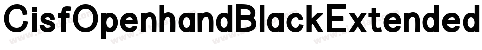 CisfOpenhandBlackExtended-n5vP字体转换