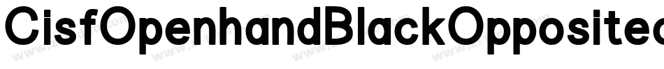 CisfOpenhandBlackOppositeoblique-Bn0x字体转换