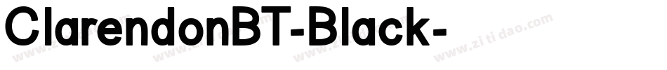 ClarendonBT-Black字体转换