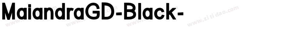 MaiandraGD-Black字体转换