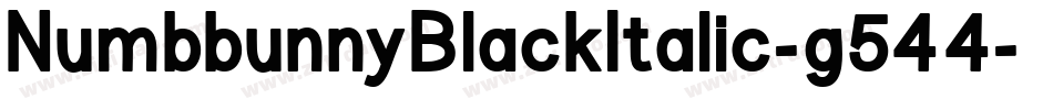 NumbbunnyBlackItalic-g544字体转换