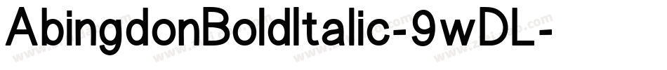 AbingdonBoldItalic-9wDL字体转换