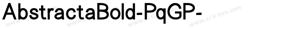 AbstractaBold-PqGP字体转换