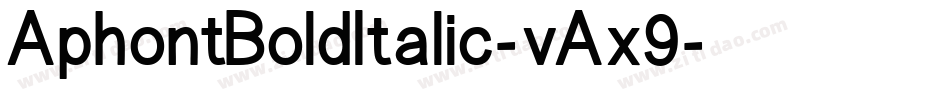 AphontBoldItalic-vAx9字体转换