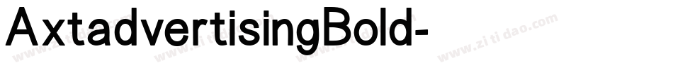 AxtadvertisingBold字体转换