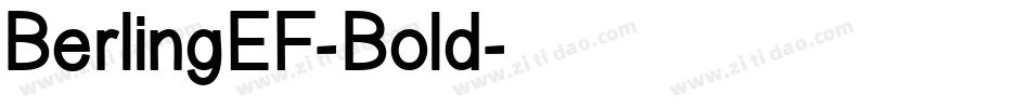 BerlingEF-Bold字体转换