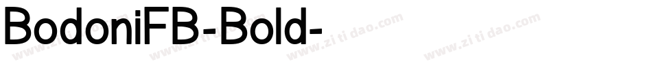 BodoniFB-Bold字体转换