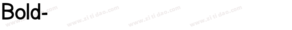 Bold字体转换