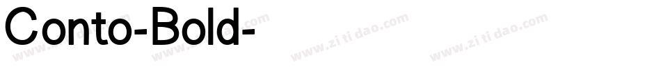 Conto-Bold字体转换