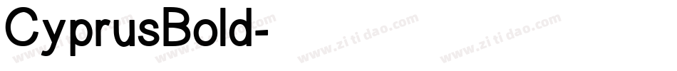 CyprusBold字体转换
