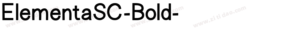 ElementaSC-Bold字体转换
