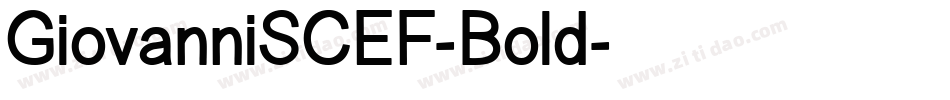 GiovanniSCEF-Bold字体转换