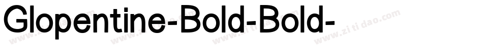 Glopentine-Bold-Bold字体转换