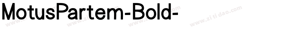 MotusPartem-Bold字体转换