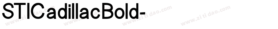 STICadillacBold字体转换