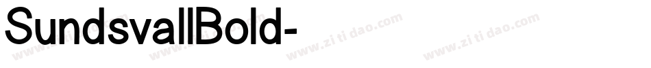 SundsvallBold字体转换