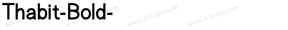 Thabit-Bold字体转换