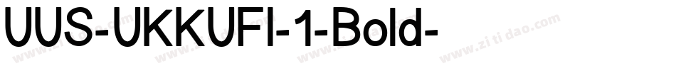 UUS-UKKUFI-1-Bold字体转换