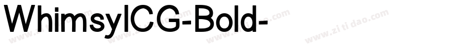 WhimsyICG-Bold字体转换