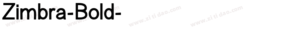 Zimbra-Bold字体转换