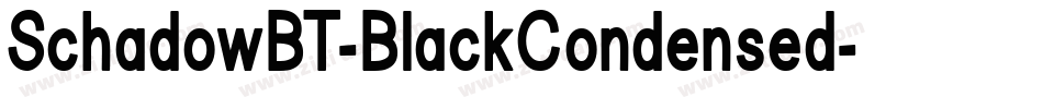 SchadowBT-BlackCondensed字体转换