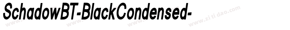 SchadowBT-BlackCondensed字体转换