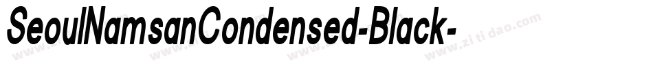 SeoulNamsanCondensed-Black字体转换