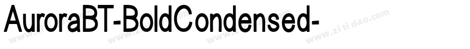 AuroraBT-BoldCondensed字体转换