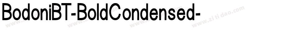 BodoniBT-BoldCondensed字体转换
