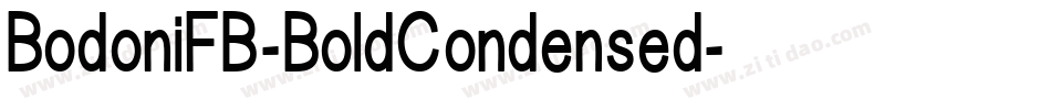 BodoniFB-BoldCondensed字体转换