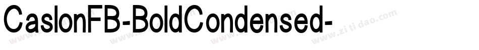 CaslonFB-BoldCondensed字体转换