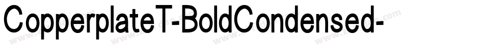 CopperplateT-BoldCondensed字体转换