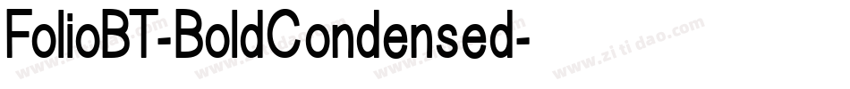 FolioBT-BoldCondensed字体转换