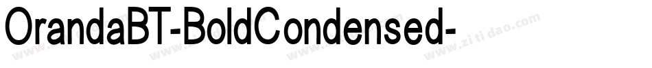 OrandaBT-BoldCondensed字体转换