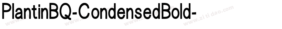 PlantinBQ-CondensedBold字体转换