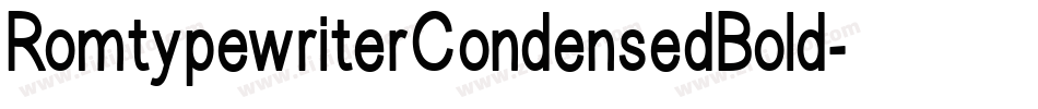 RomtypewriterCondensedBold字体转换