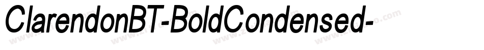 ClarendonBT-BoldCondensed字体转换