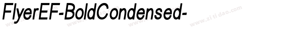 FlyerEF-BoldCondensed字体转换