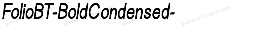 FolioBT-BoldCondensed字体转换