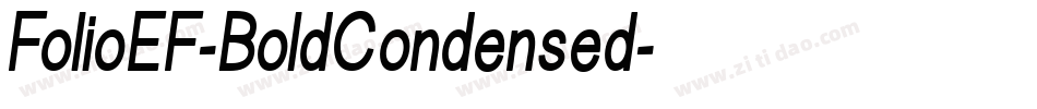 FolioEF-BoldCondensed字体转换