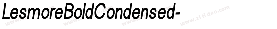 LesmoreBoldCondensed字体转换