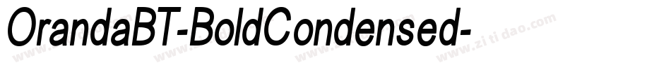 OrandaBT-BoldCondensed字体转换
