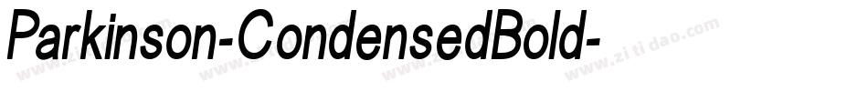 Parkinson-CondensedBold字体转换