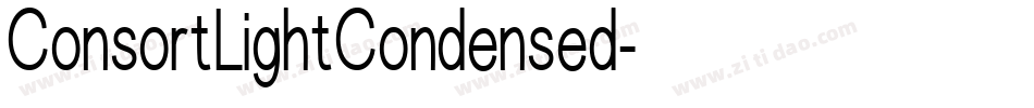 ConsortLightCondensed字体转换