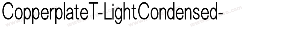 CopperplateT-LightCondensed字体转换