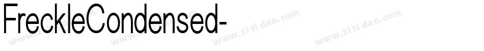 FreckleCondensed字体转换