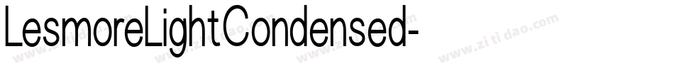 LesmoreLightCondensed字体转换