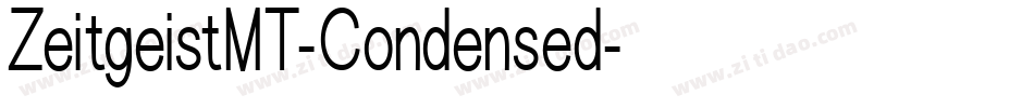 ZeitgeistMT-Condensed字体转换