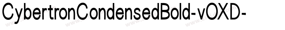 CybertronCondensedBold-vOXD字体转换